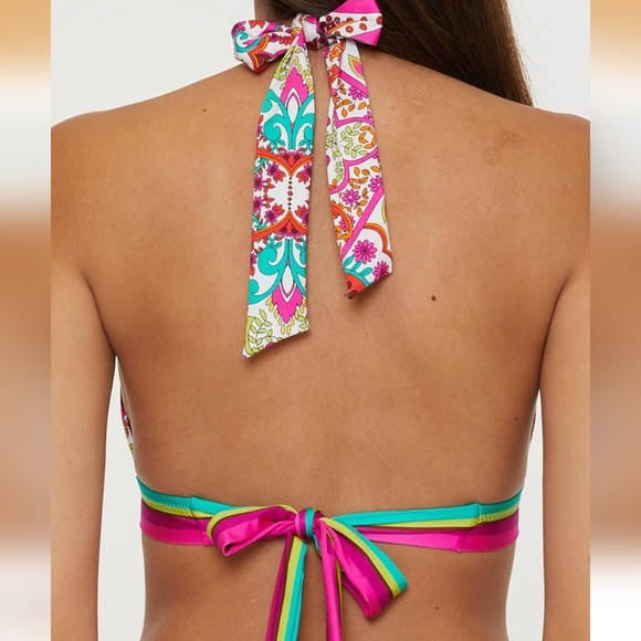 Trina Turk Bikini Top Hawaiian Garden Triangle Style - Picture 2 of 8